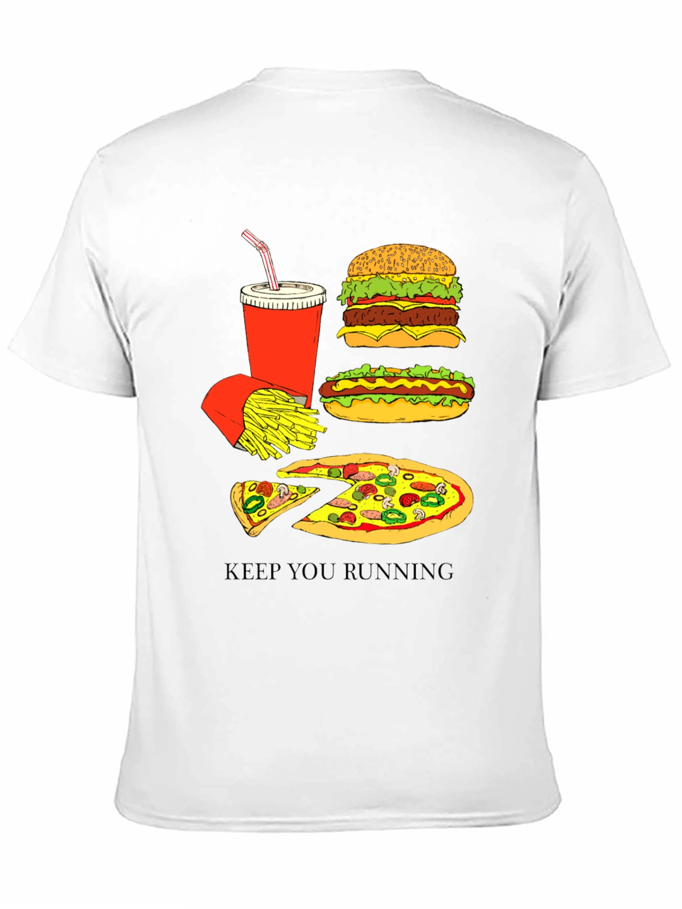Camiseta Hombre Diseño Comida Rápida