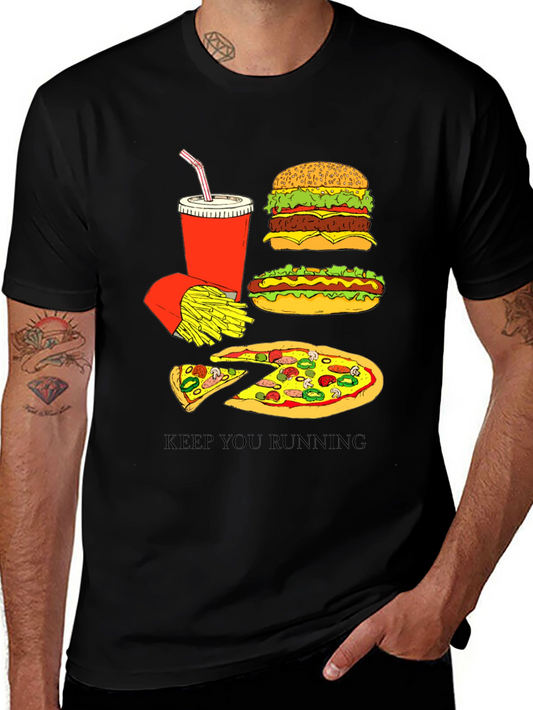 Camiseta Hombre Diseño Comida Rápida