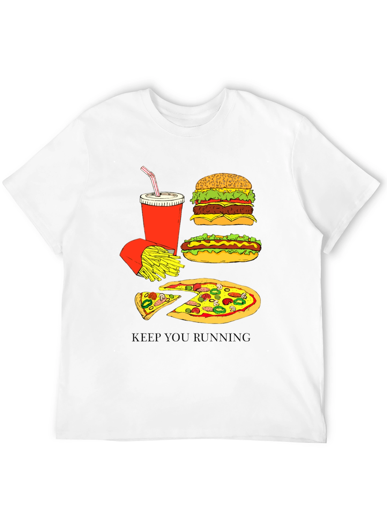 Camiseta Hombre Diseño Comida Rápida
