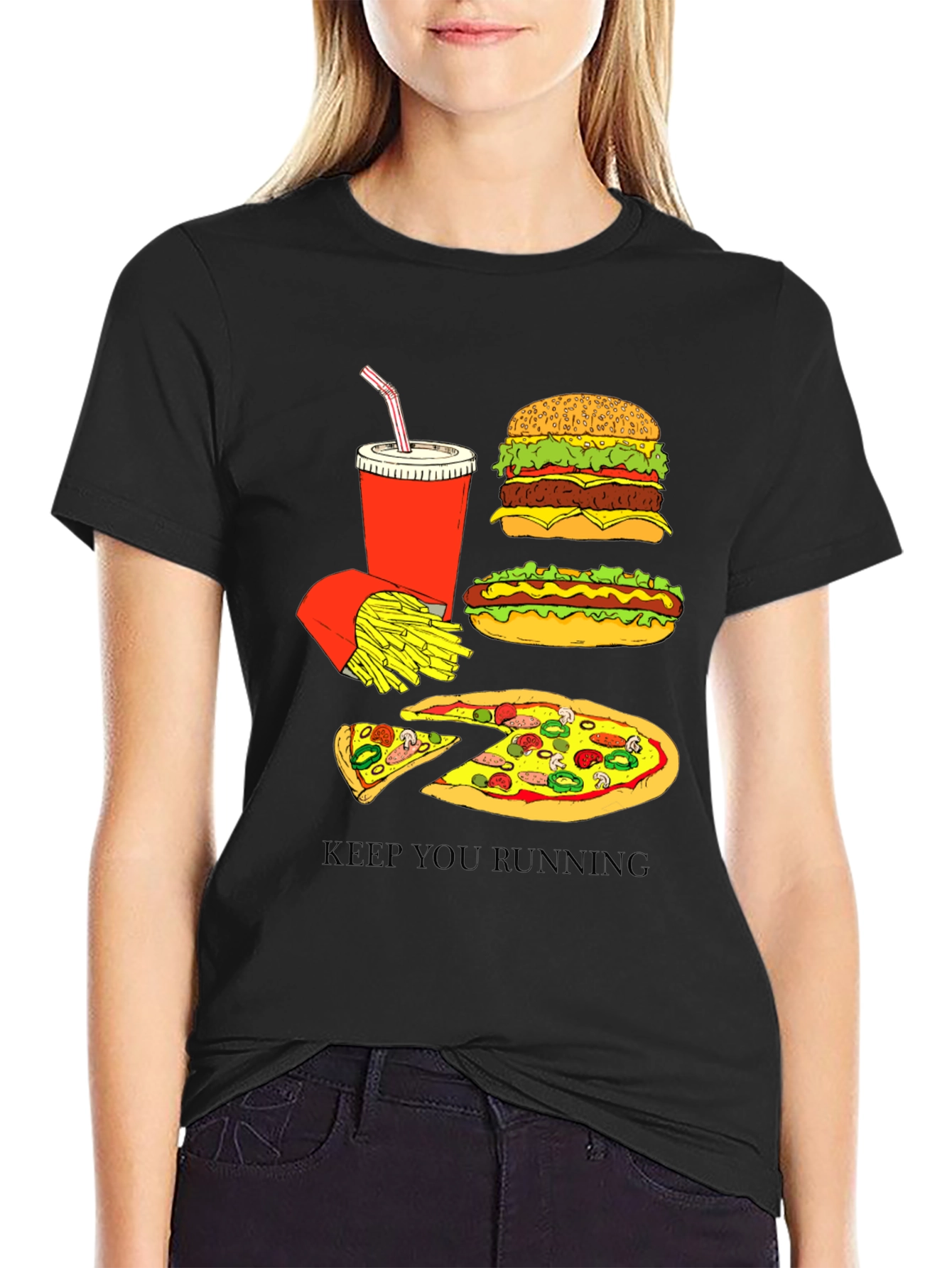 Camiseta Hombre Diseño Comida Rápida