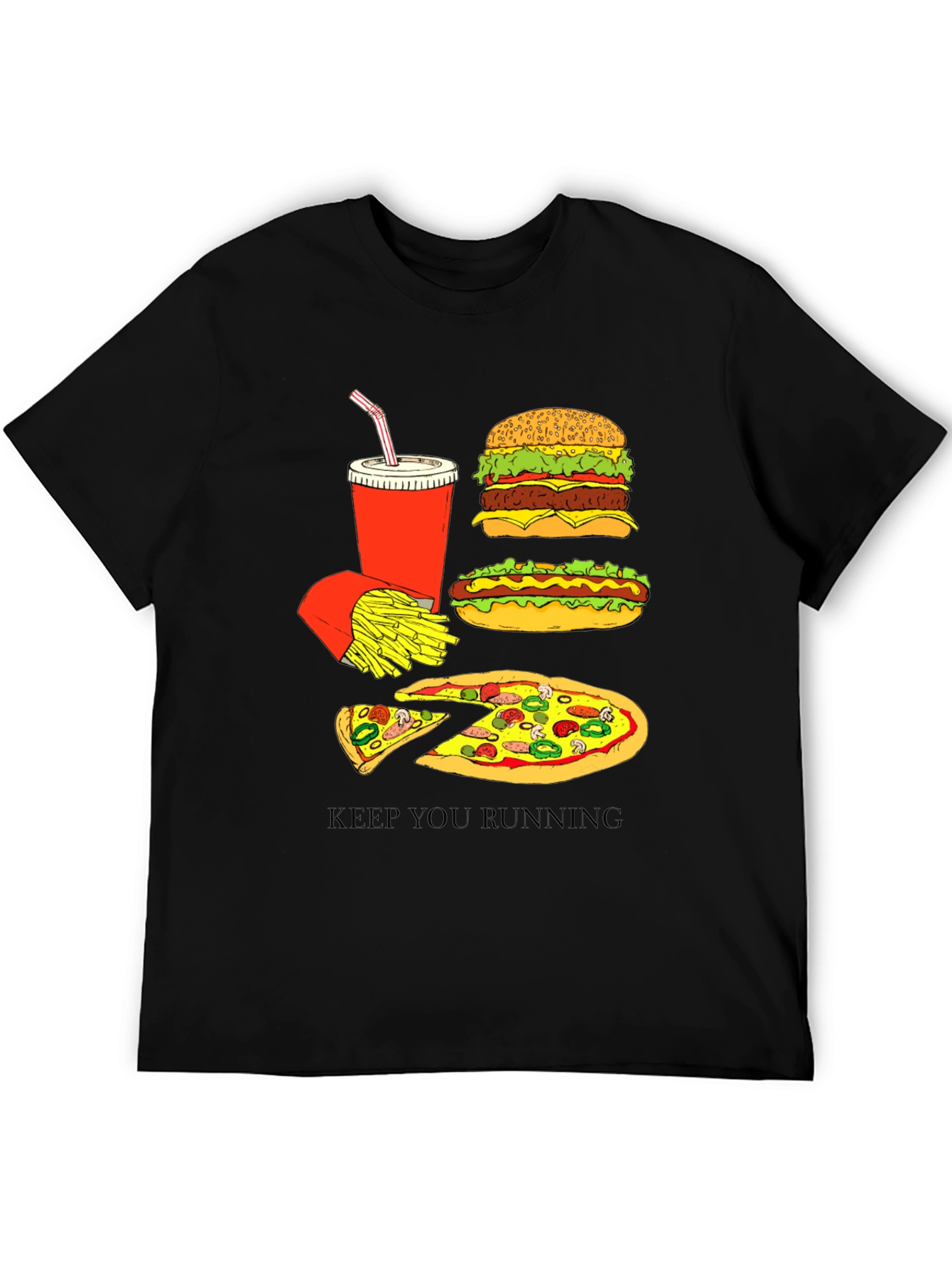 Camiseta Hombre Diseño Comida Rápida