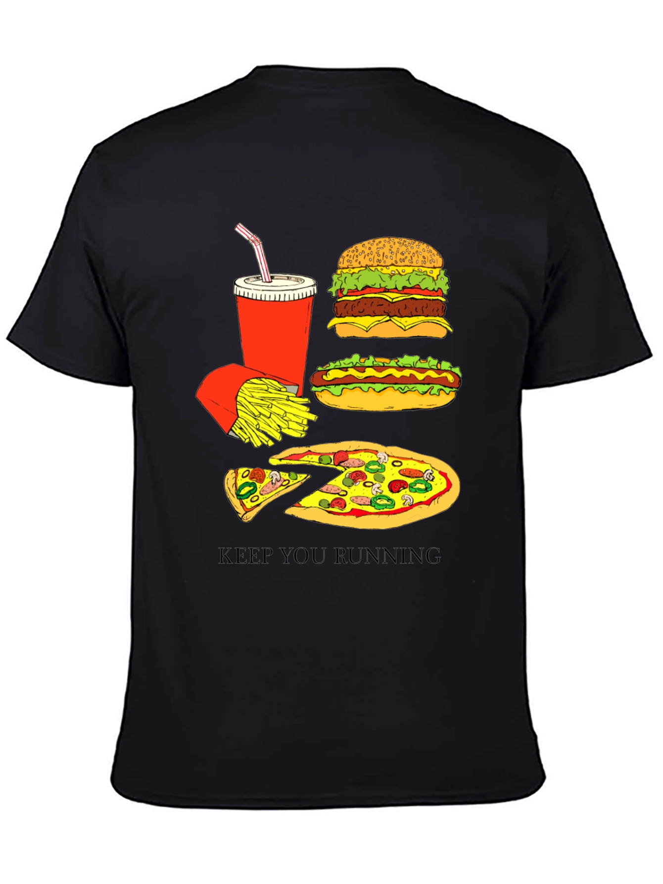 Camiseta Hombre Diseño Comida Rápida