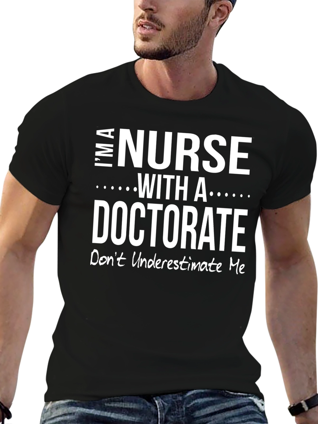 Camiseta Negra: Soy Enfermera con Doctorado