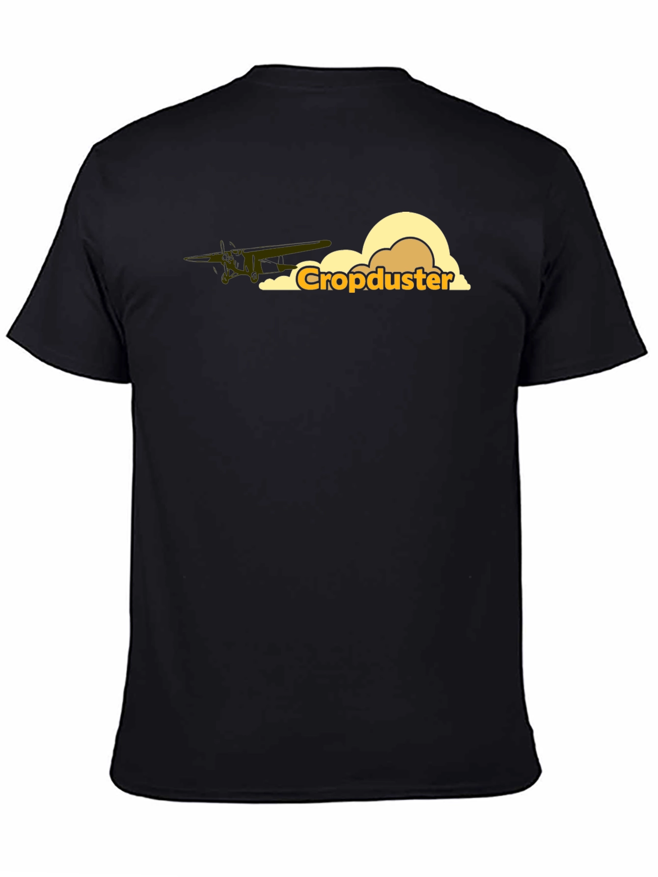 Camiseta Negra Cropduster Algodón Estilo Casual