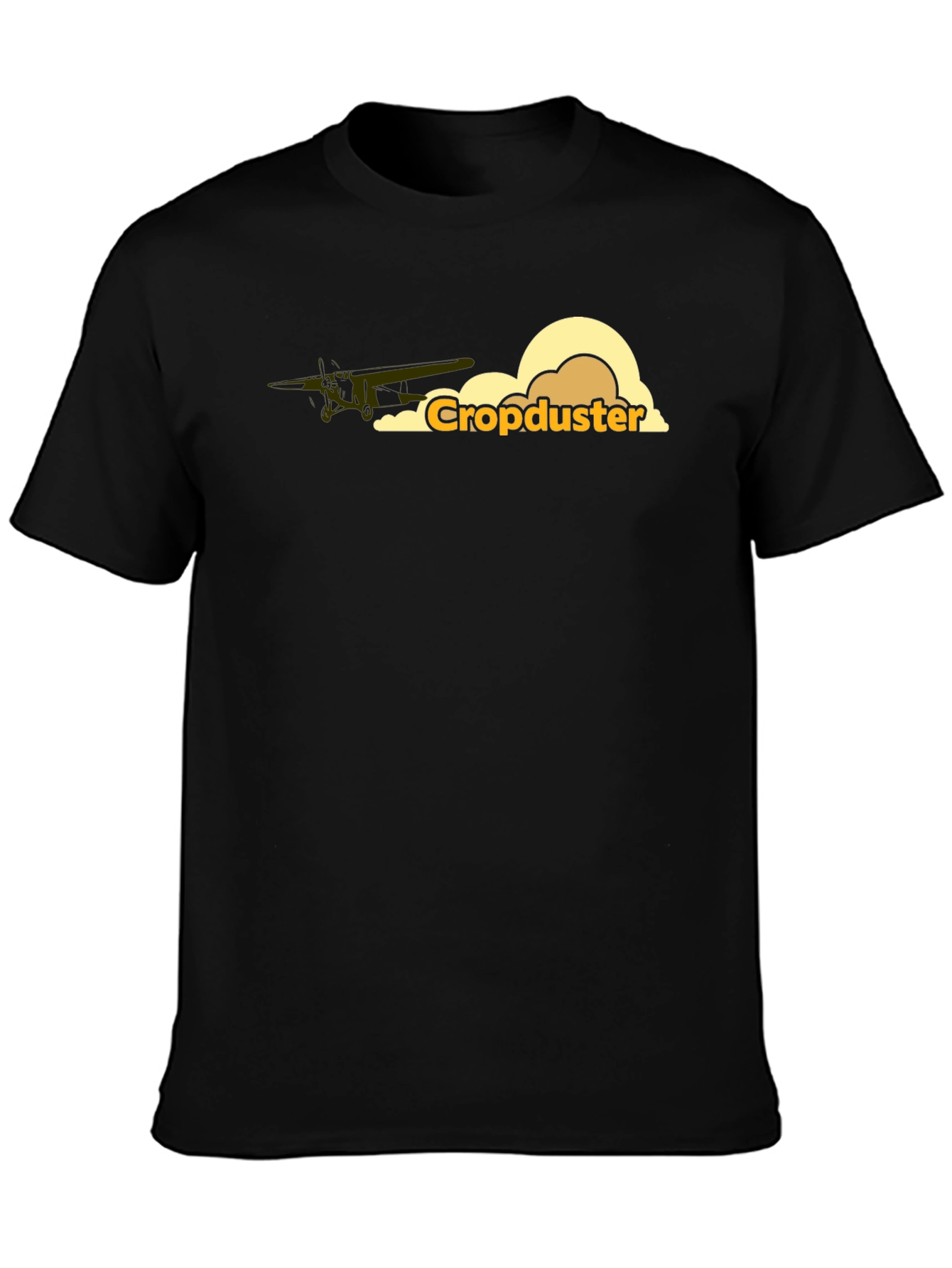 Camiseta Negra Cropduster Algodón Estilo Casual