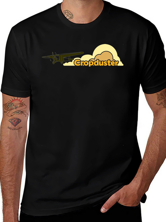 Camiseta Negra Cropduster Algodón Estilo Casual