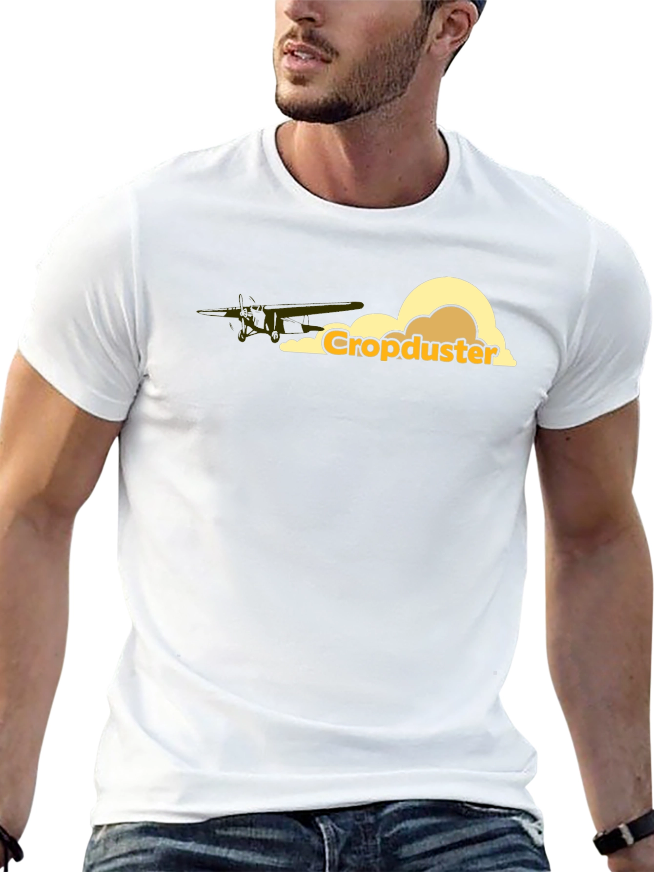 Camiseta Negra Cropduster Algodón Estilo Casual