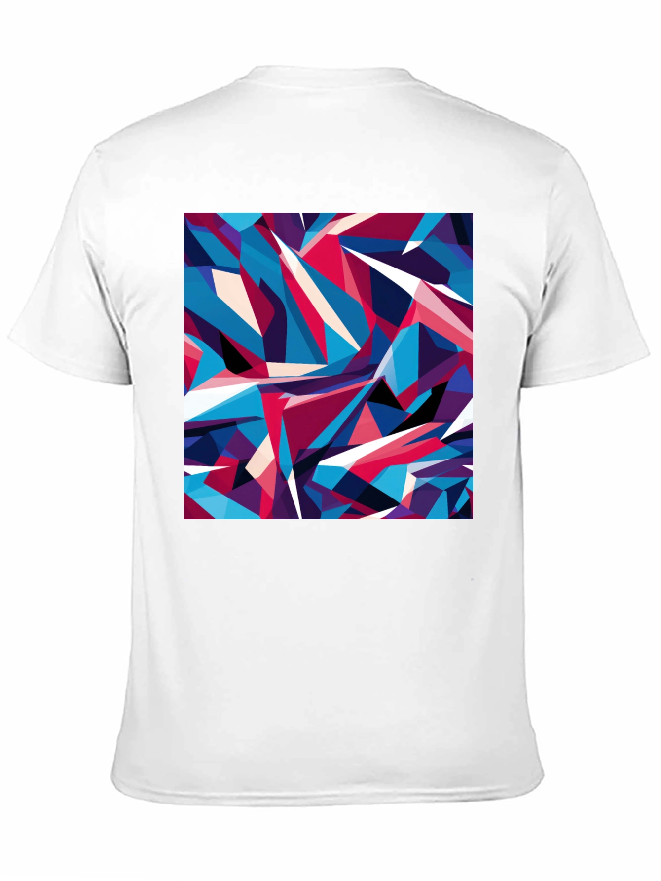 Camiseta Negra Estampado Geométrico Abstracto