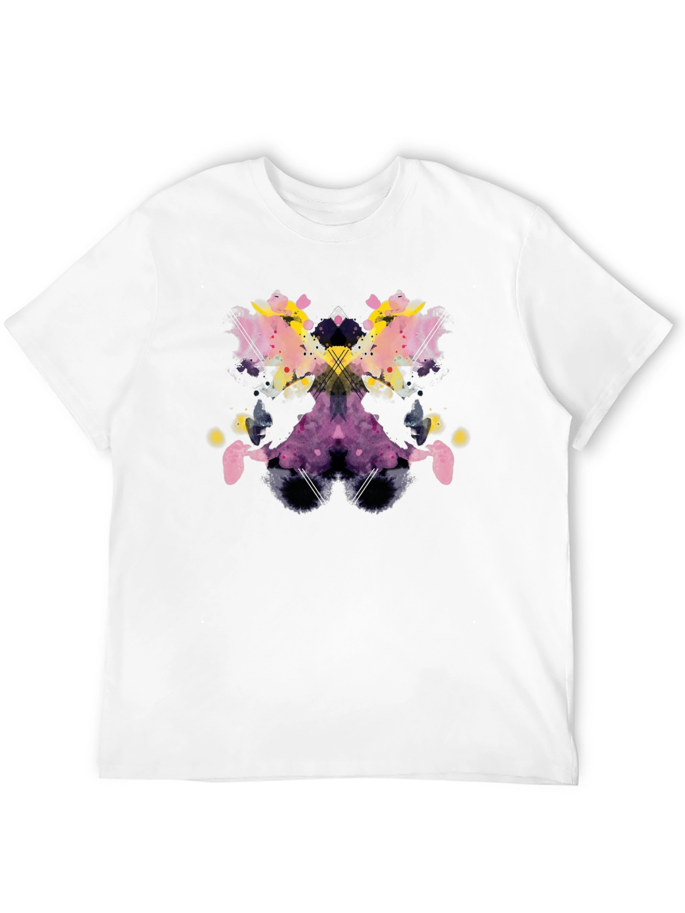 Camiseta Negra con Estampado Abstracto Rorschach