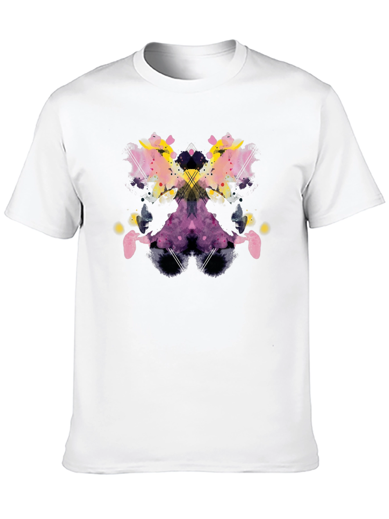 Camiseta Negra con Estampado Abstracto Rorschach