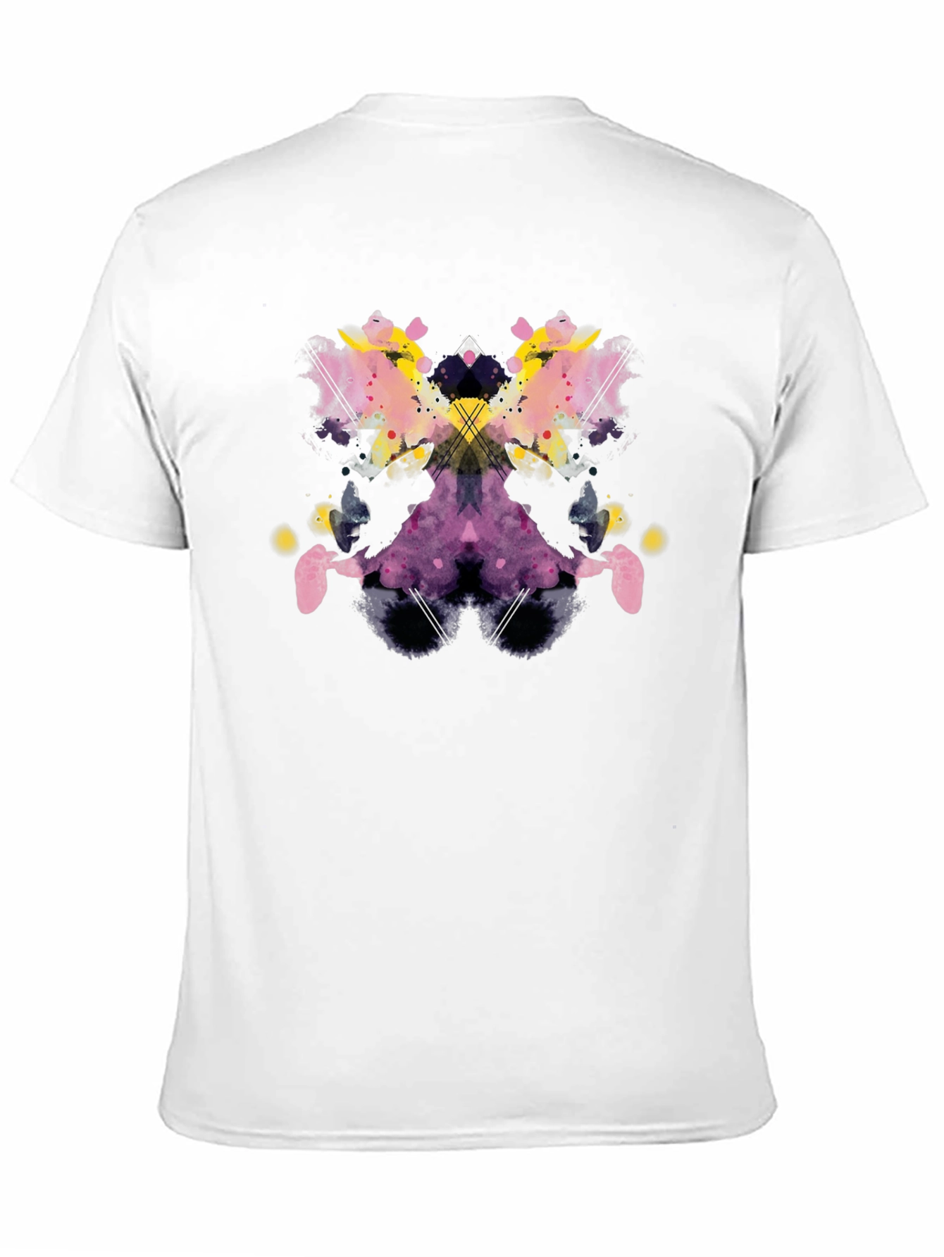 Camiseta Negra con Estampado Abstracto Rorschach