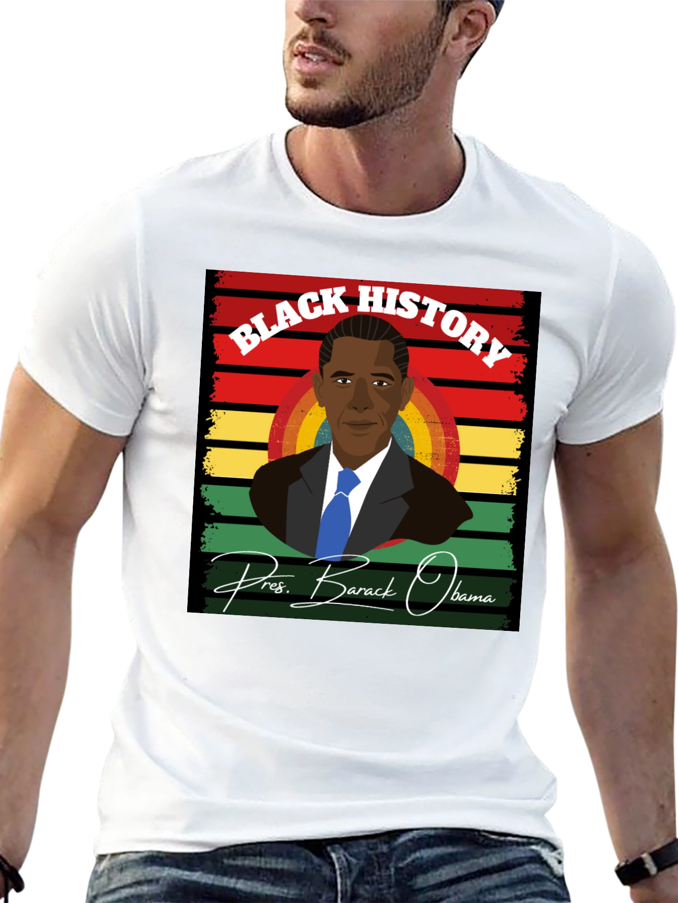 Camiseta Historia Negra - Barack Obama