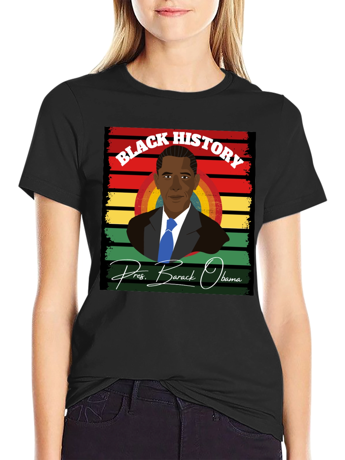 Camiseta Historia Negra - Barack Obama