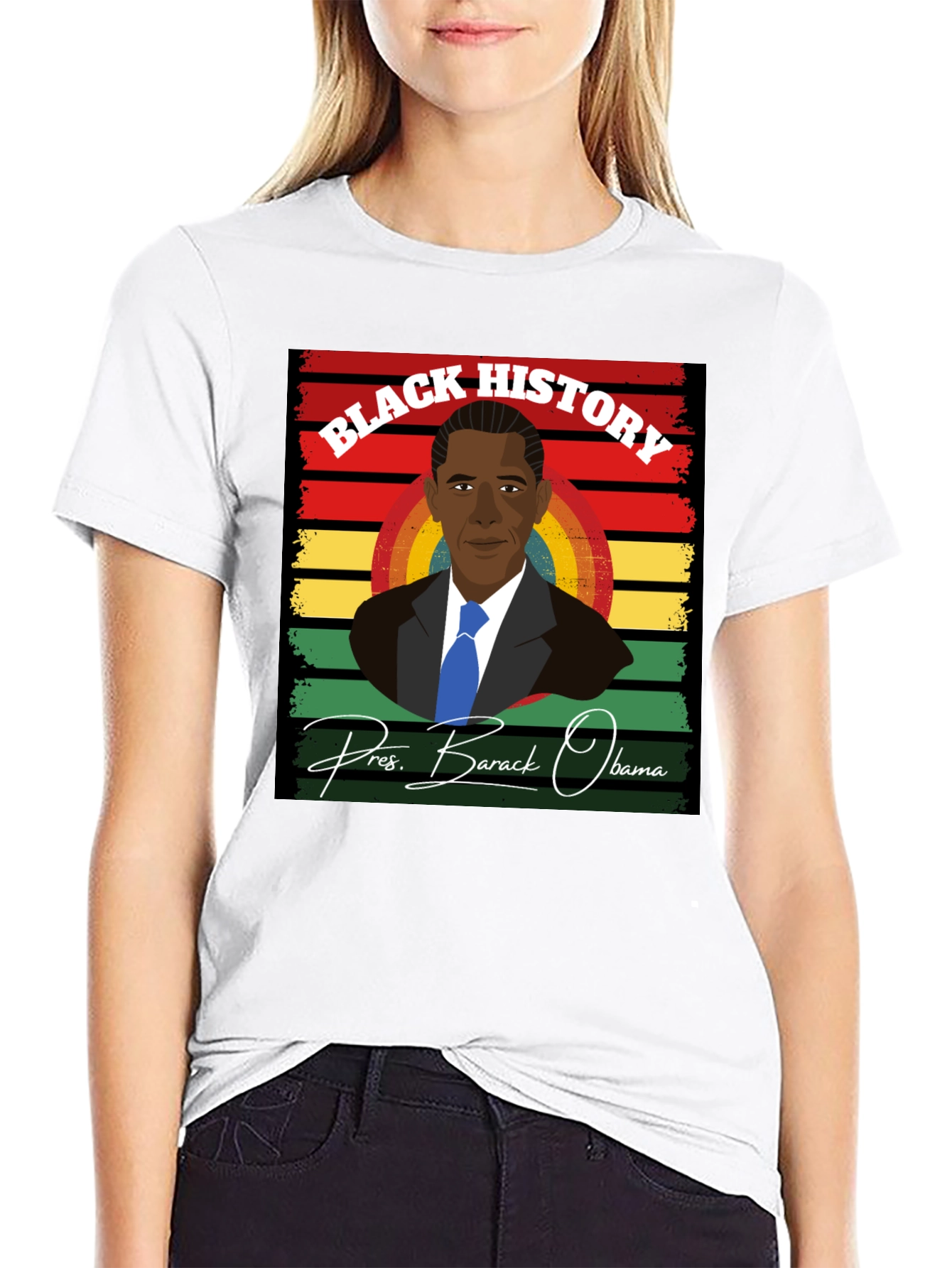 Camiseta Historia Negra - Barack Obama