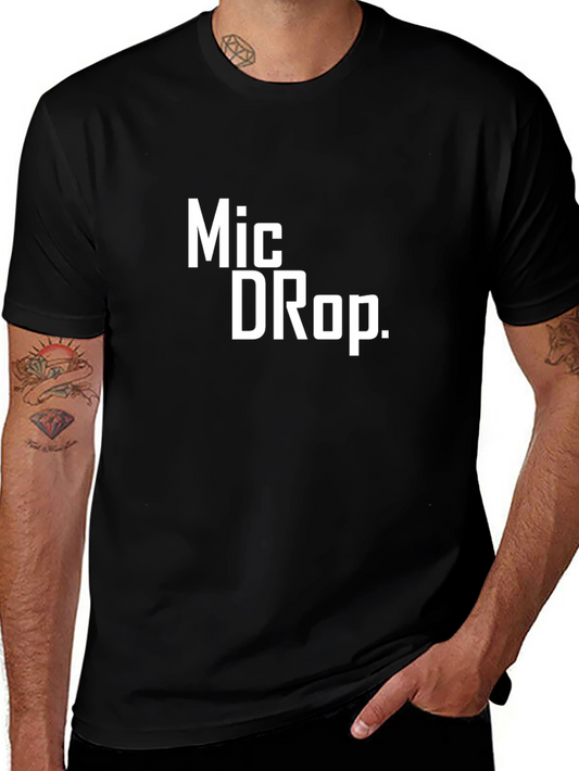 Camiseta Negra Mic Drop para Hombre