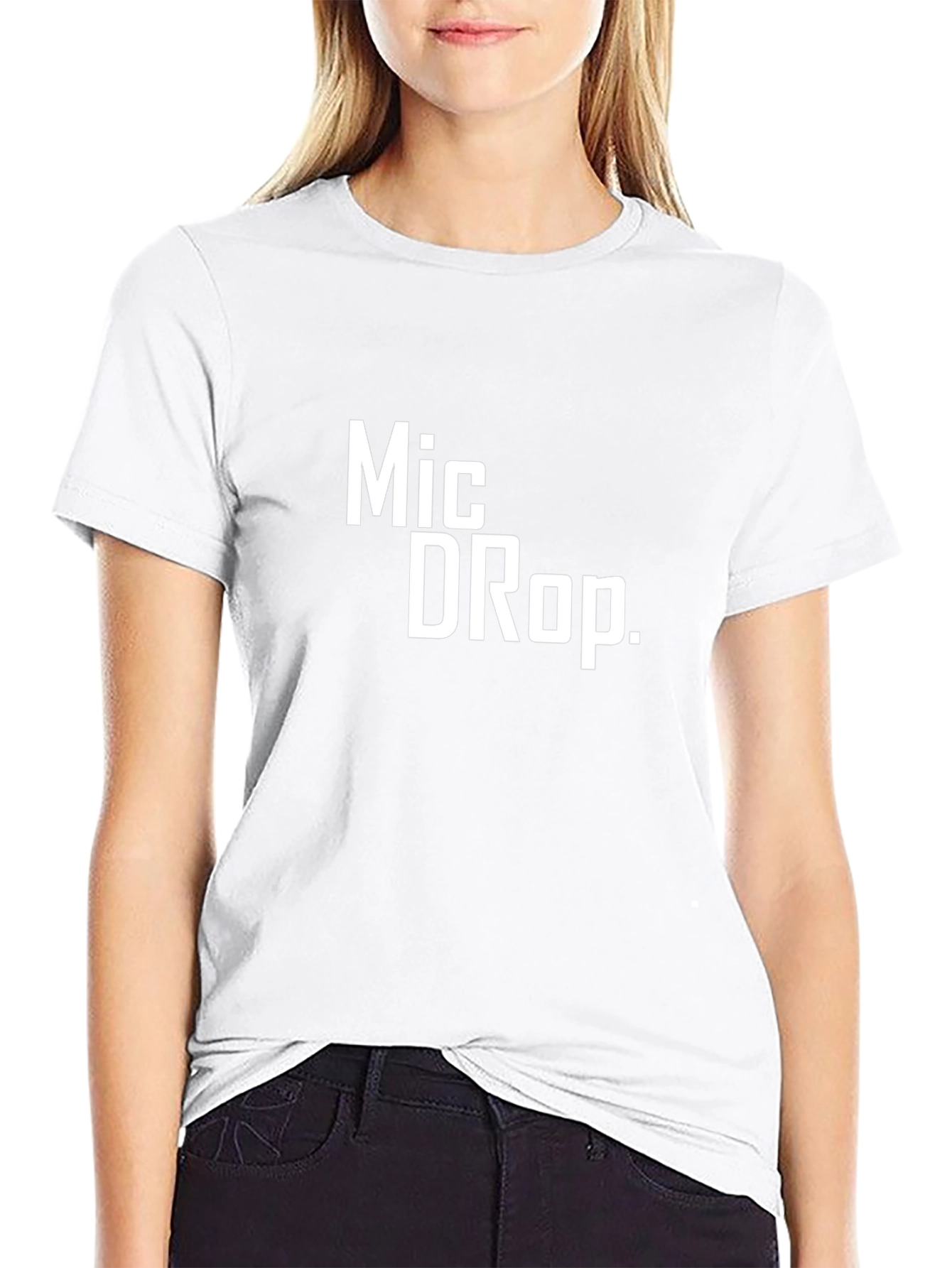 Camiseta Negra Mic Drop para Hombre