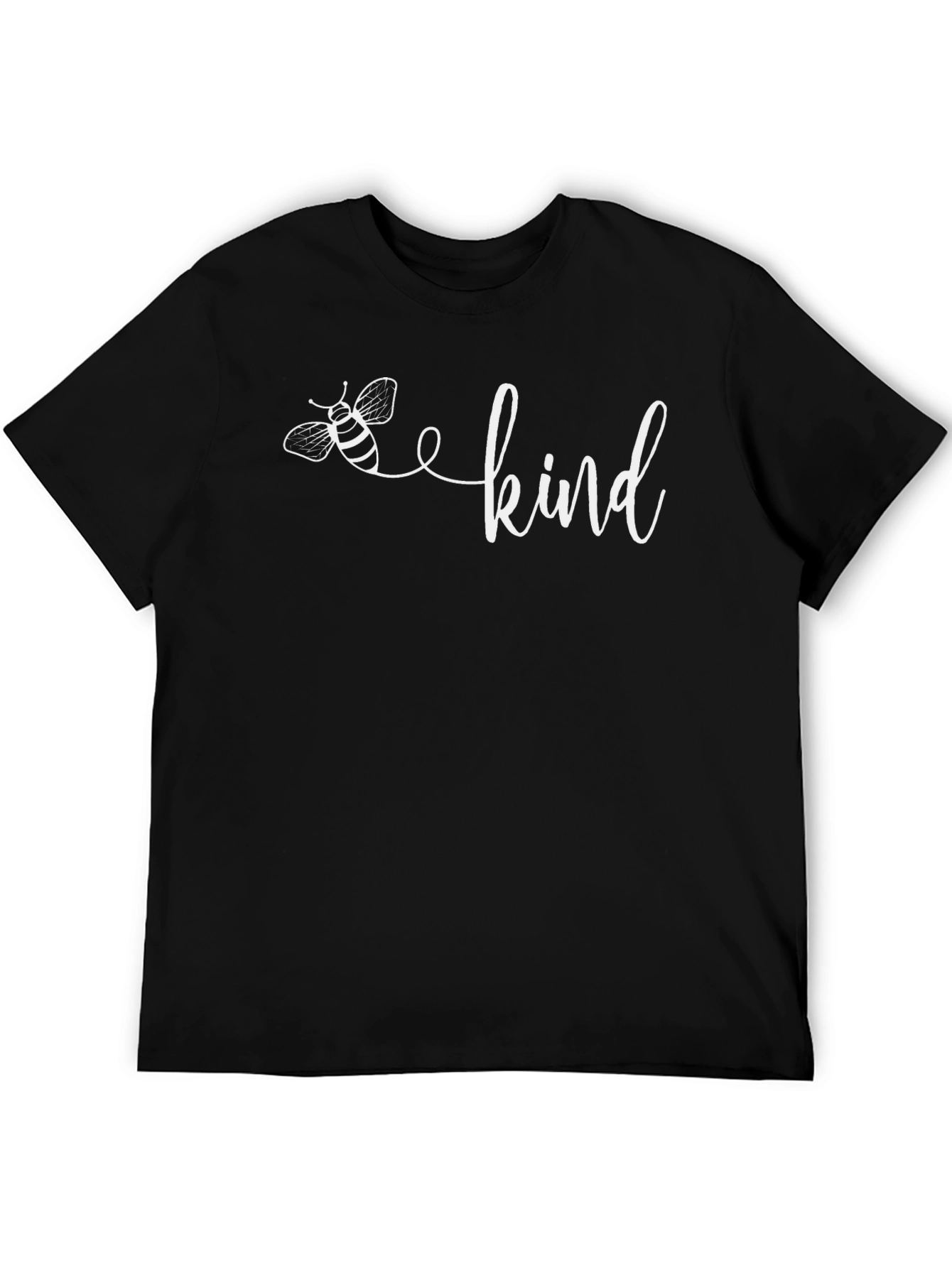 Camiseta Negra Be Kind con Abeja para Hombre