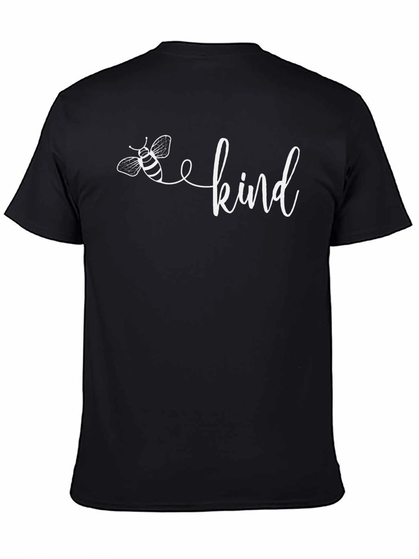 Camiseta Negra Be Kind con Abeja para Hombre