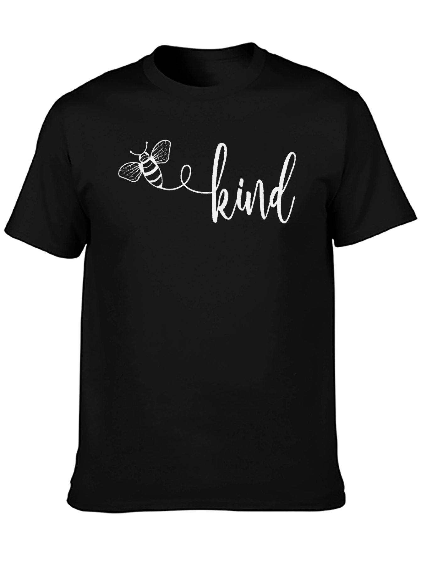 Camiseta Negra Be Kind con Abeja para Hombre