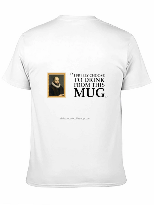 Camiseta Negra con Diseño Humorístico de Café