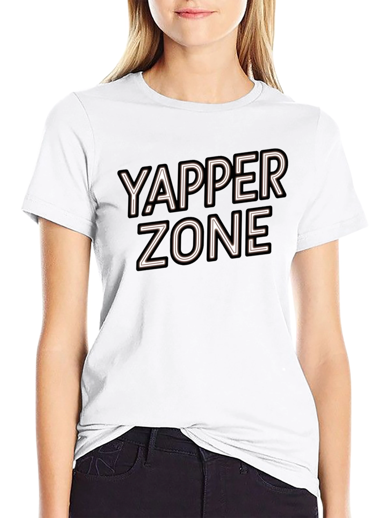Camiseta Negra Yapper Zone para Hombre