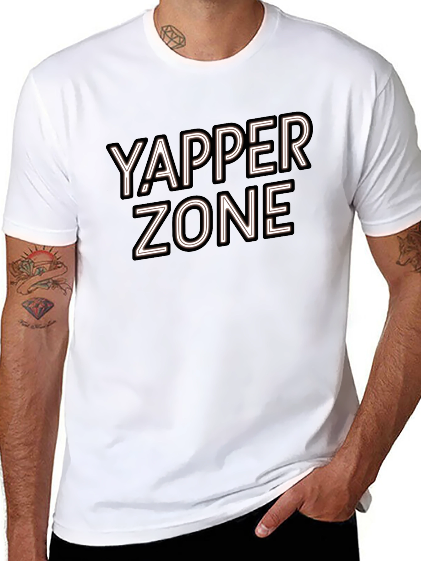 Camiseta Negra Yapper Zone para Hombre