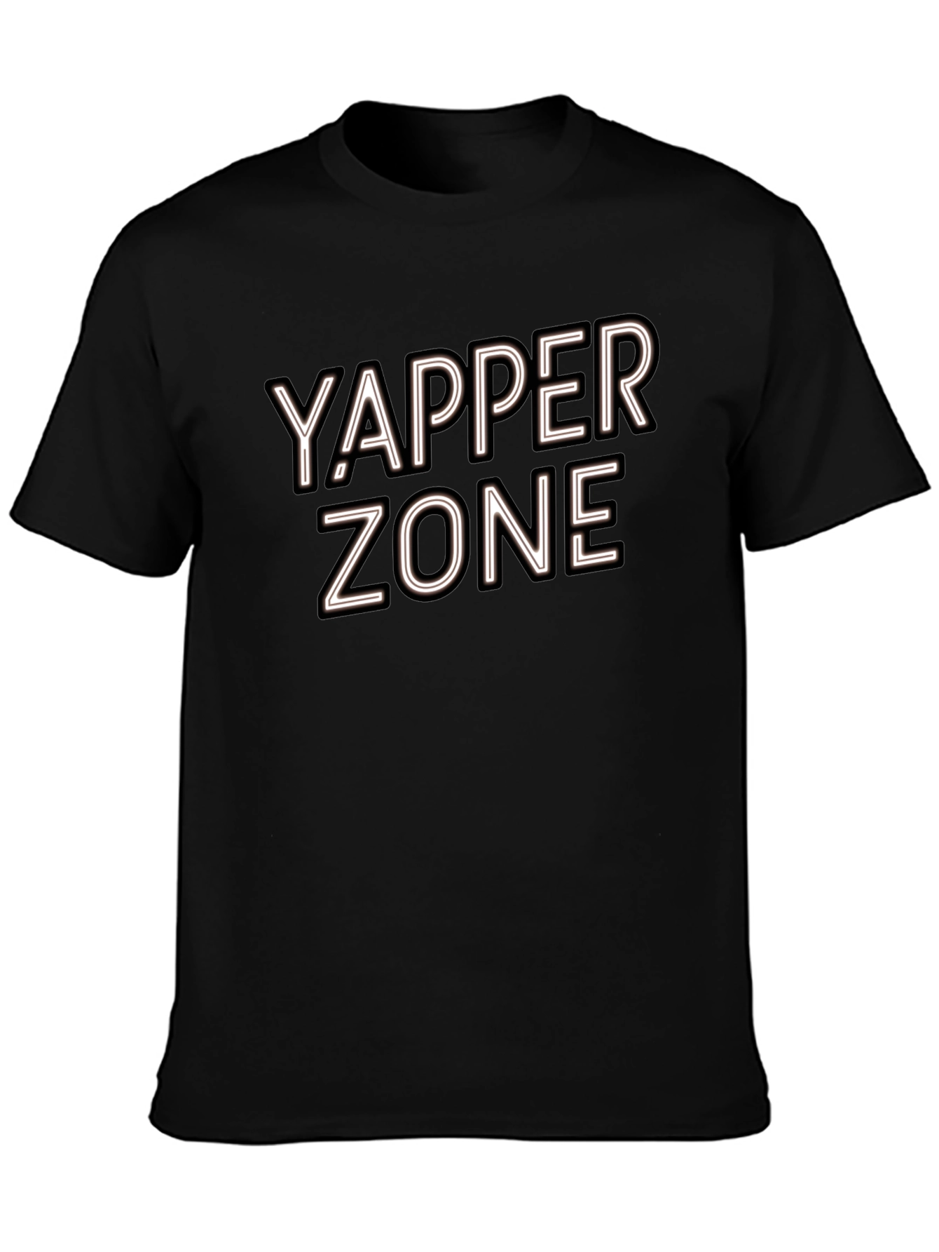 Camiseta Negra Yapper Zone para Hombre