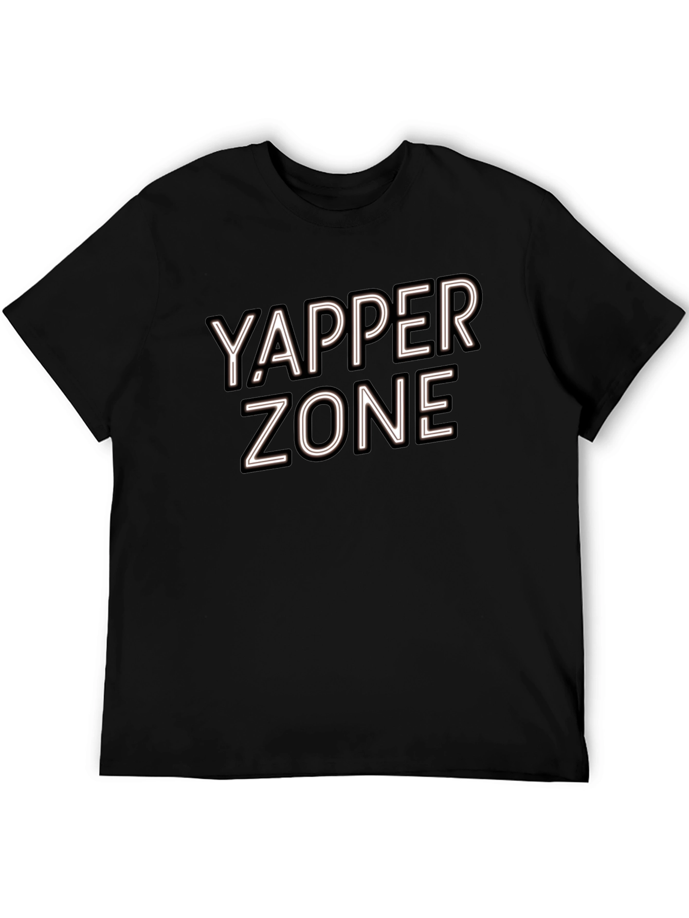 Camiseta Negra Yapper Zone para Hombre