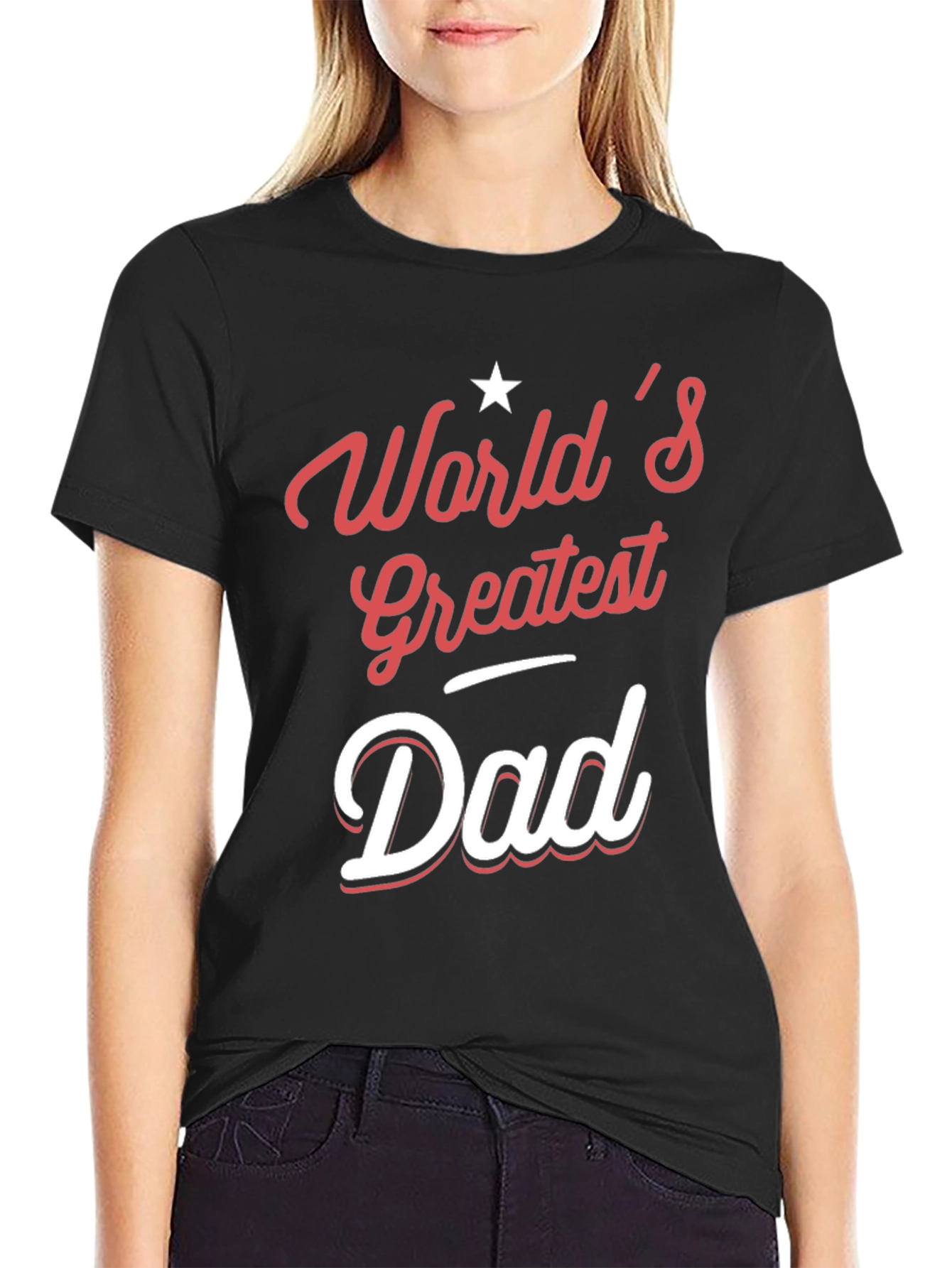 Camiseta Negra Worlds Greatest Dad