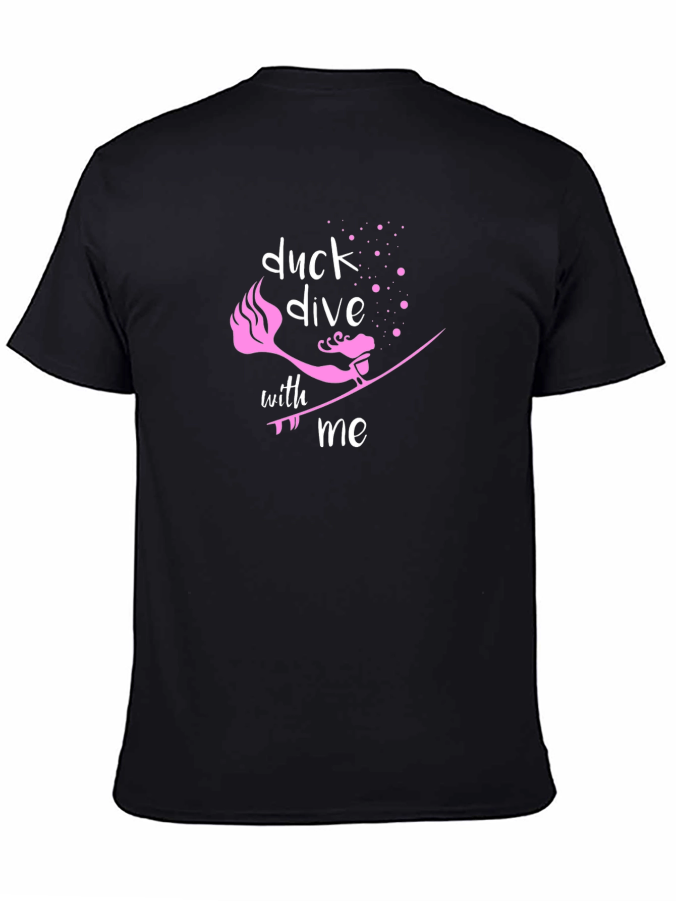 Camiseta Negra Duck Dive With Me para Surfistas