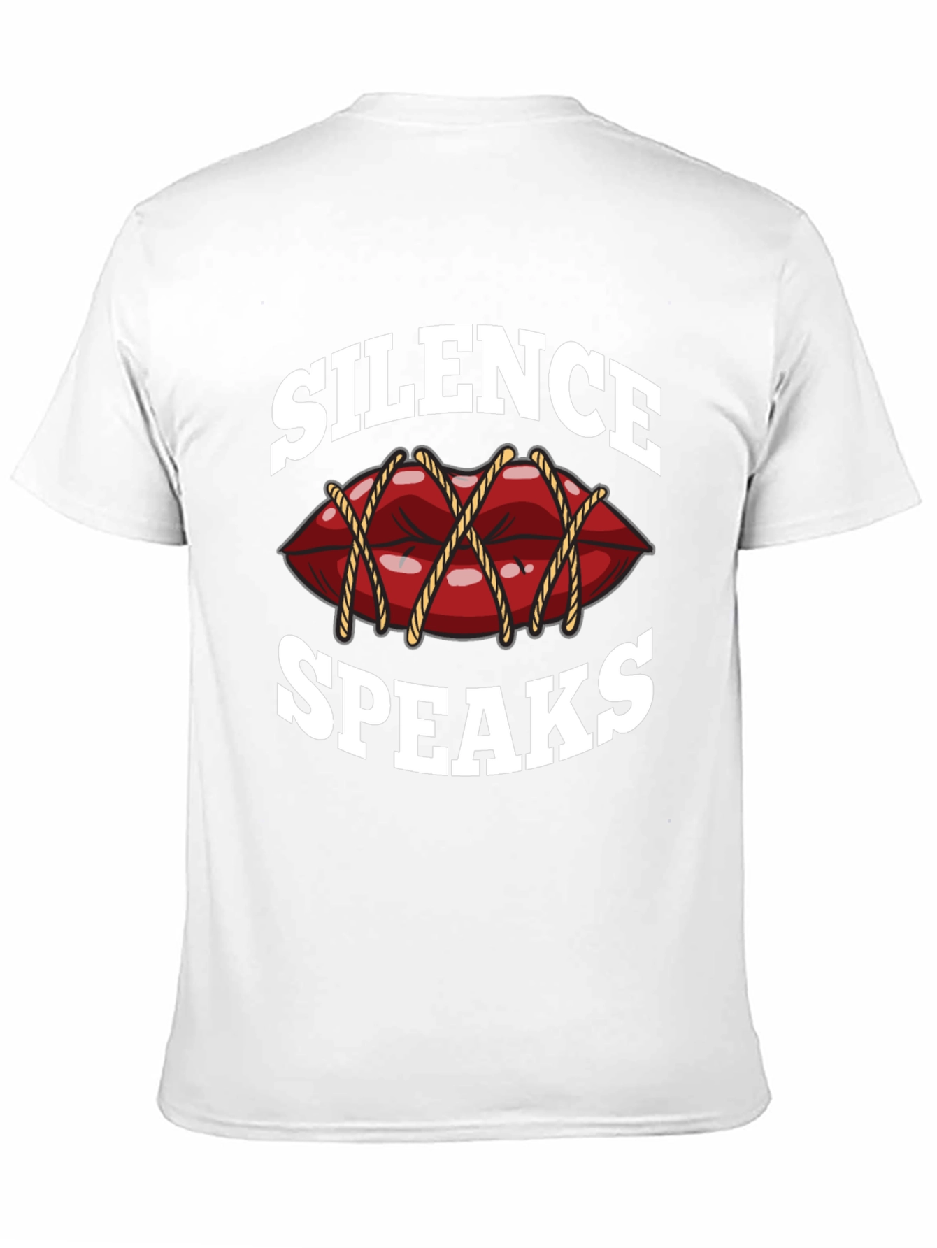 Camiseta Negra con Diseño Silence Speaks