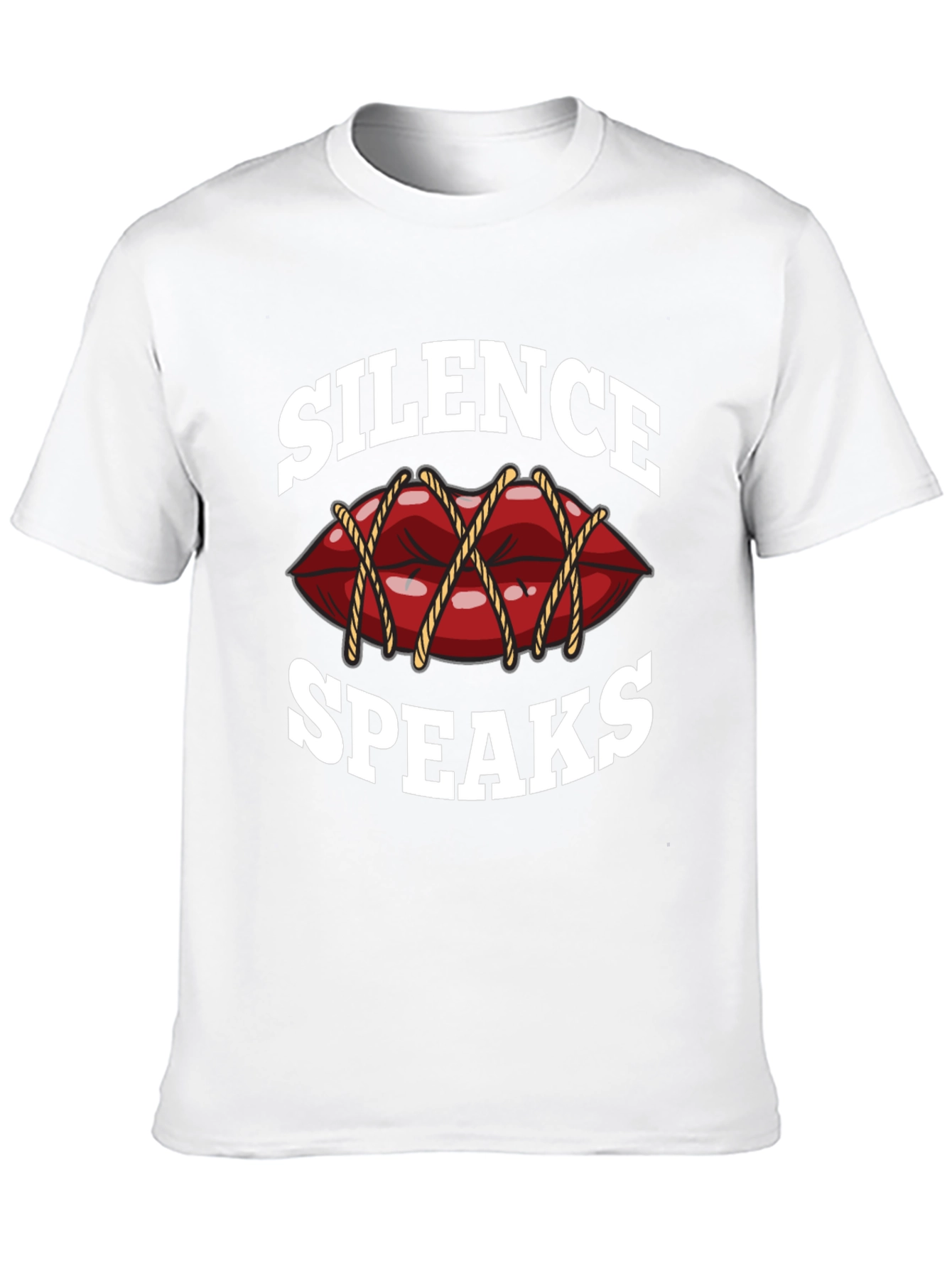 Camiseta Negra con Diseño Silence Speaks