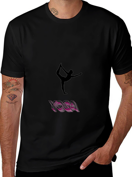 Camiseta Negra Yoga para Hombre - Diseño Exclusivo