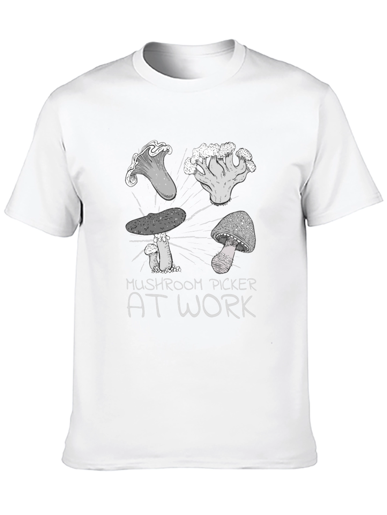 Camiseta Negra Mushroom Picker At Work