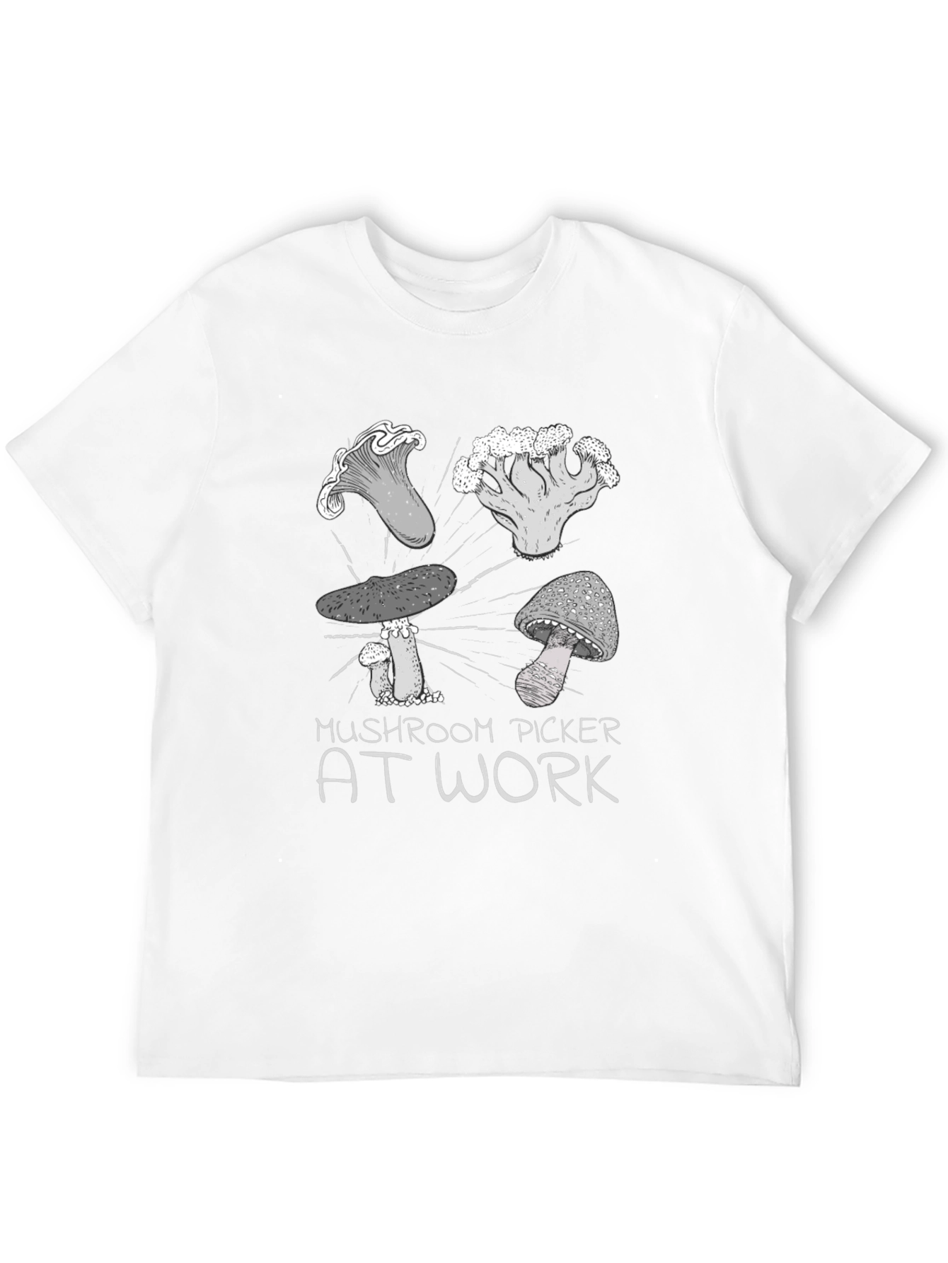 Camiseta Negra Mushroom Picker At Work