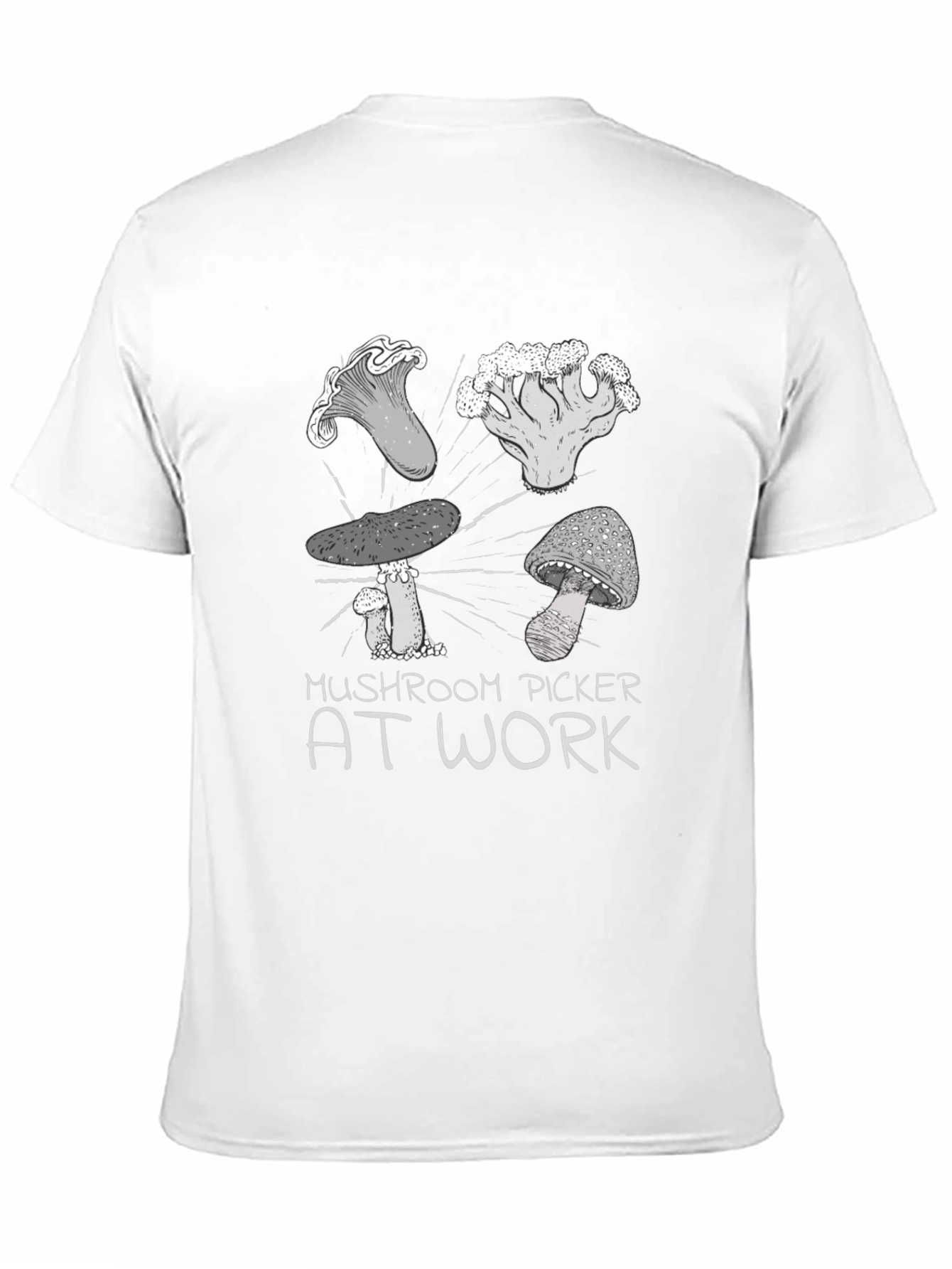 Camiseta Negra Mushroom Picker At Work