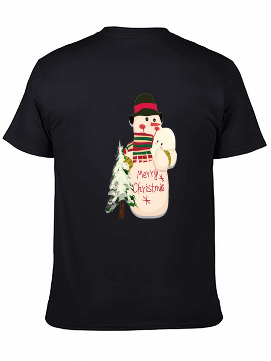 Camiseta Navideña con Diseño de Muñeco de Nieve