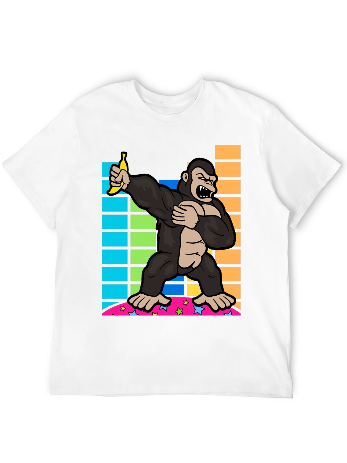 Camiseta Negra con Gorila Dabbing con Plátano