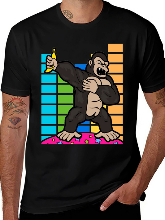 Camiseta Negra con Gorila Dabbing con Plátano