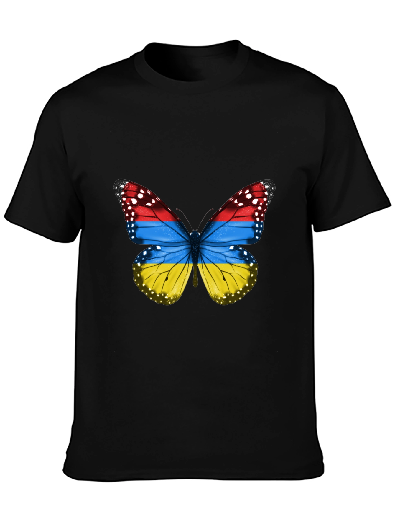 Camiseta Negra con Mariposa Armenia