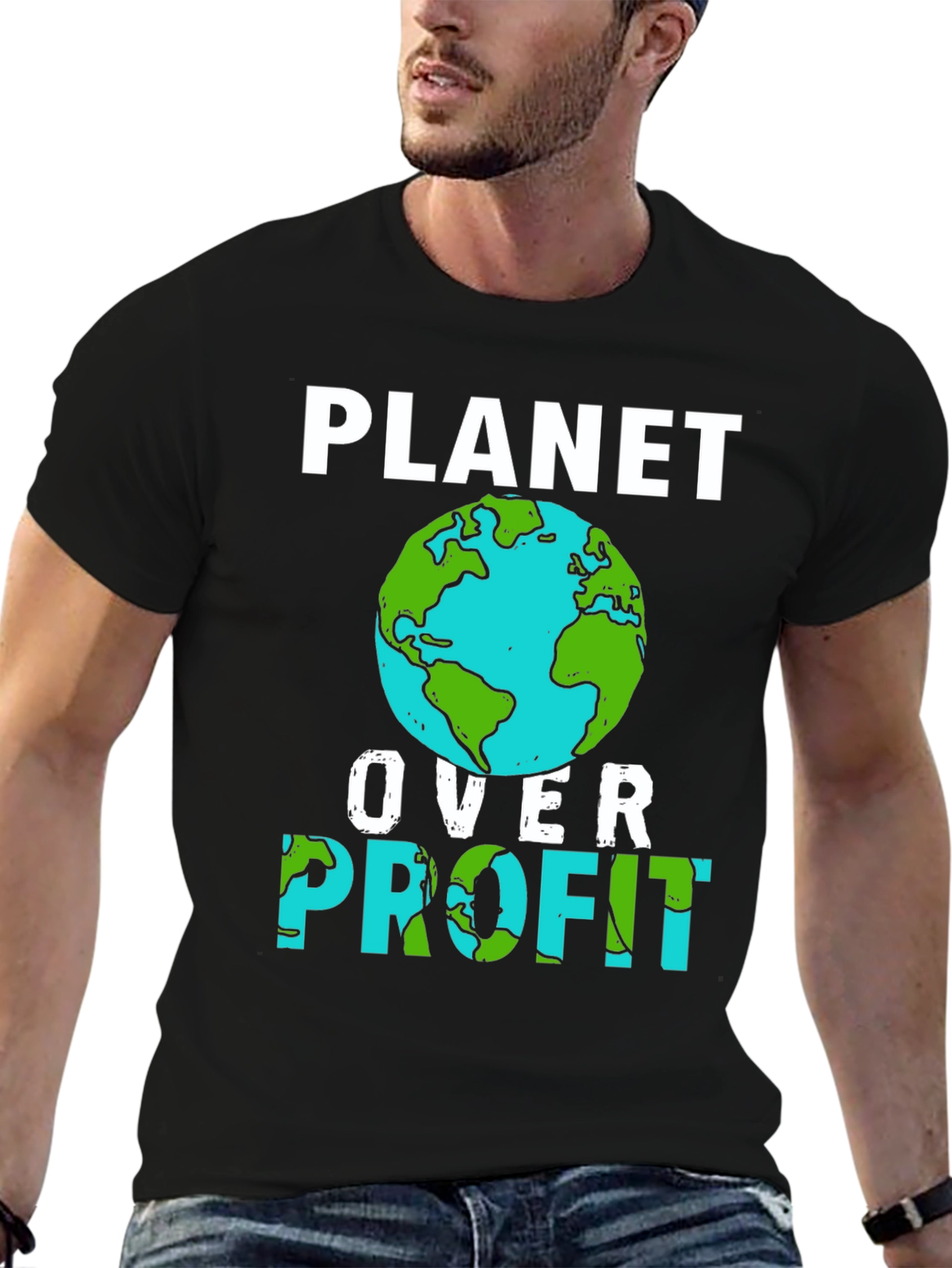 Camiseta Planeta Sobre Ganancia - Conciencia Ecológica