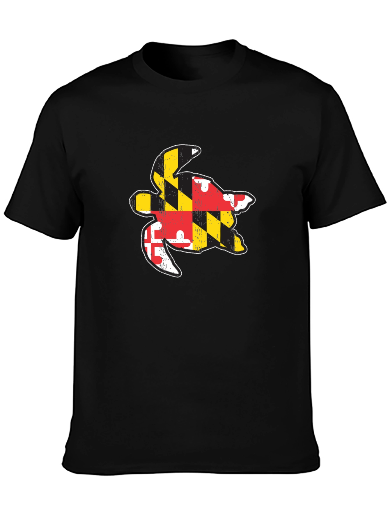 Camiseta Negra con Diseño de Tortuga Maryland