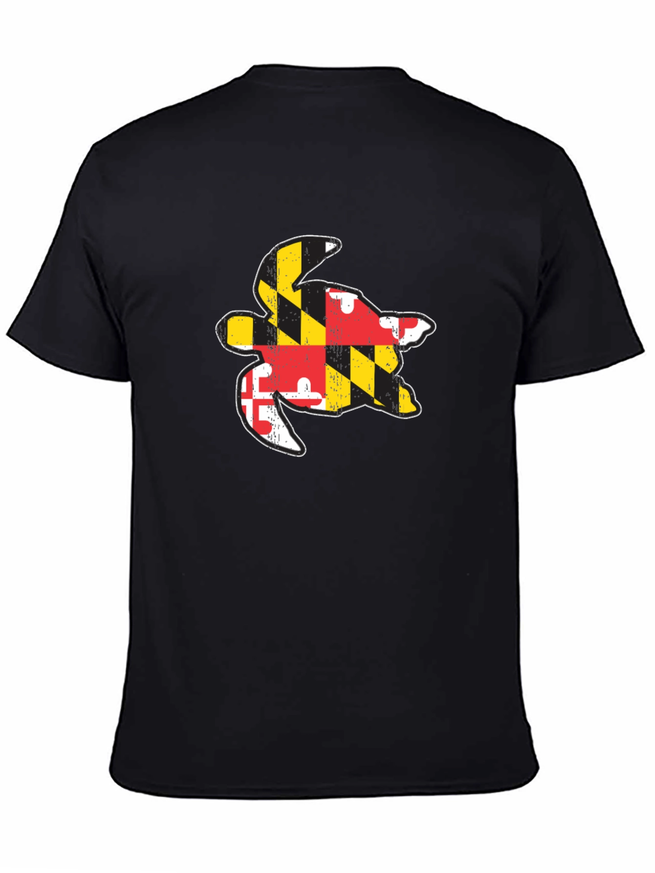 Camiseta Negra con Diseño de Tortuga Maryland