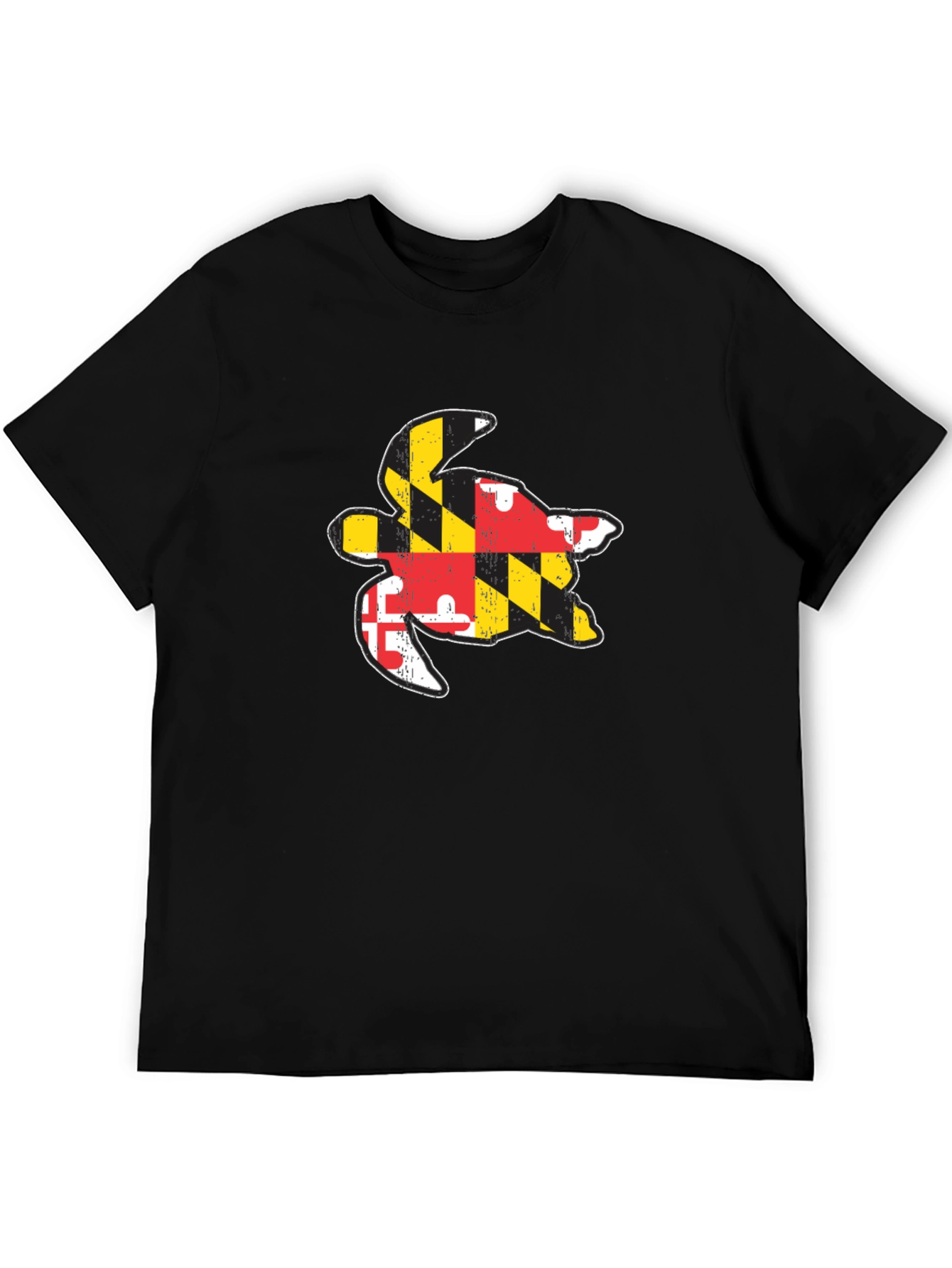 Camiseta Negra con Diseño de Tortuga Maryland