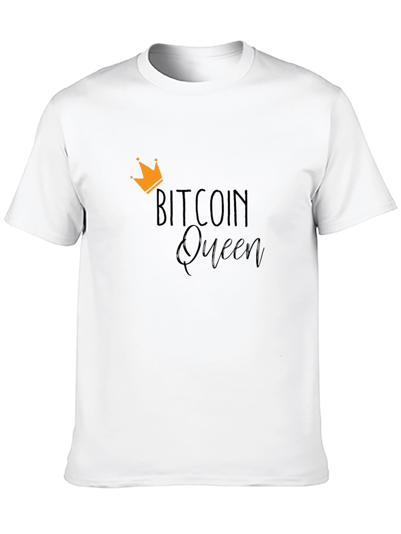 Bitcoin Queen Camiseta Negra para Hombre