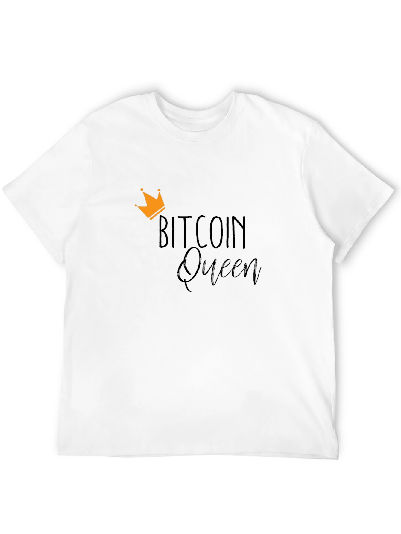 Bitcoin Queen Camiseta Negra para Hombre