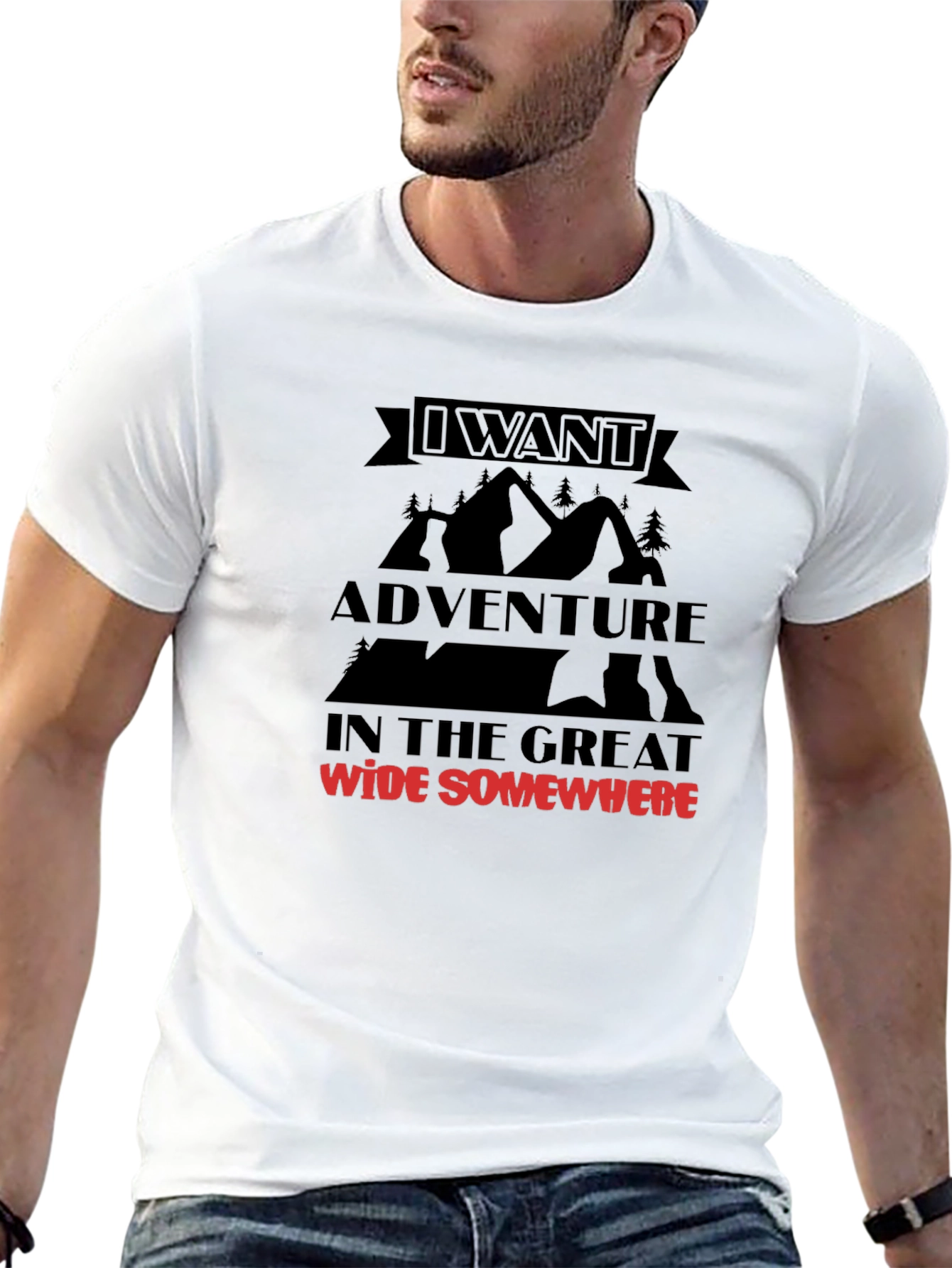 Camiseta Negra Aventura en Algún Lugar