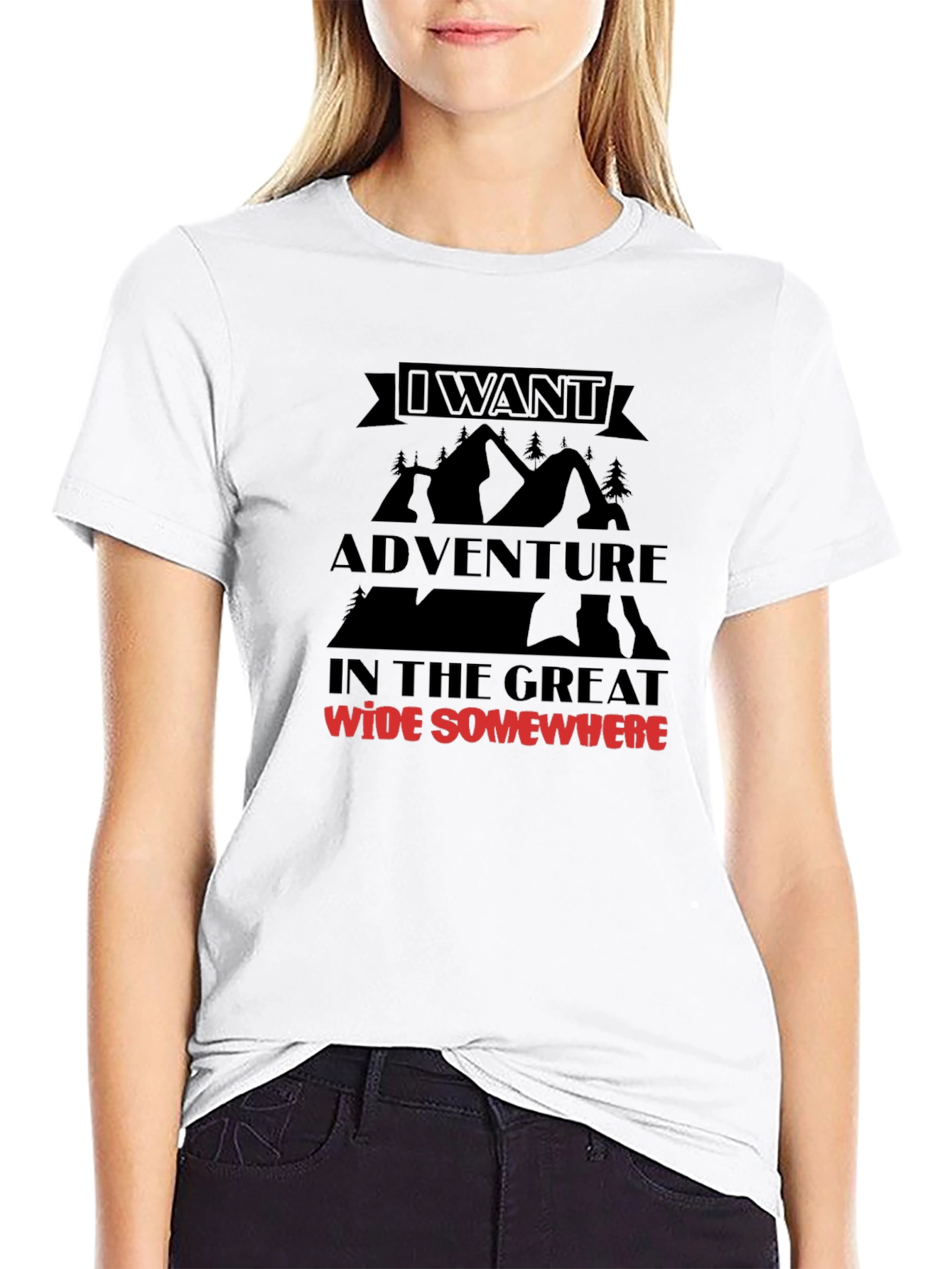 Camiseta Negra Aventura en Algún Lugar