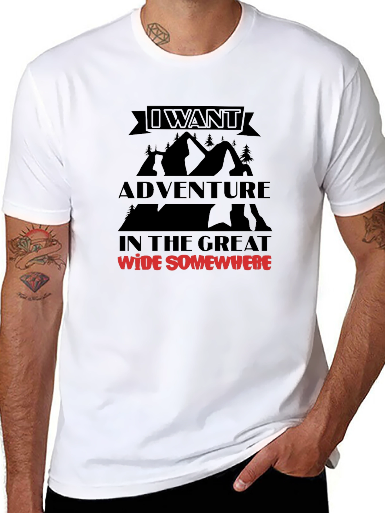 Camiseta Negra Aventura en Algún Lugar