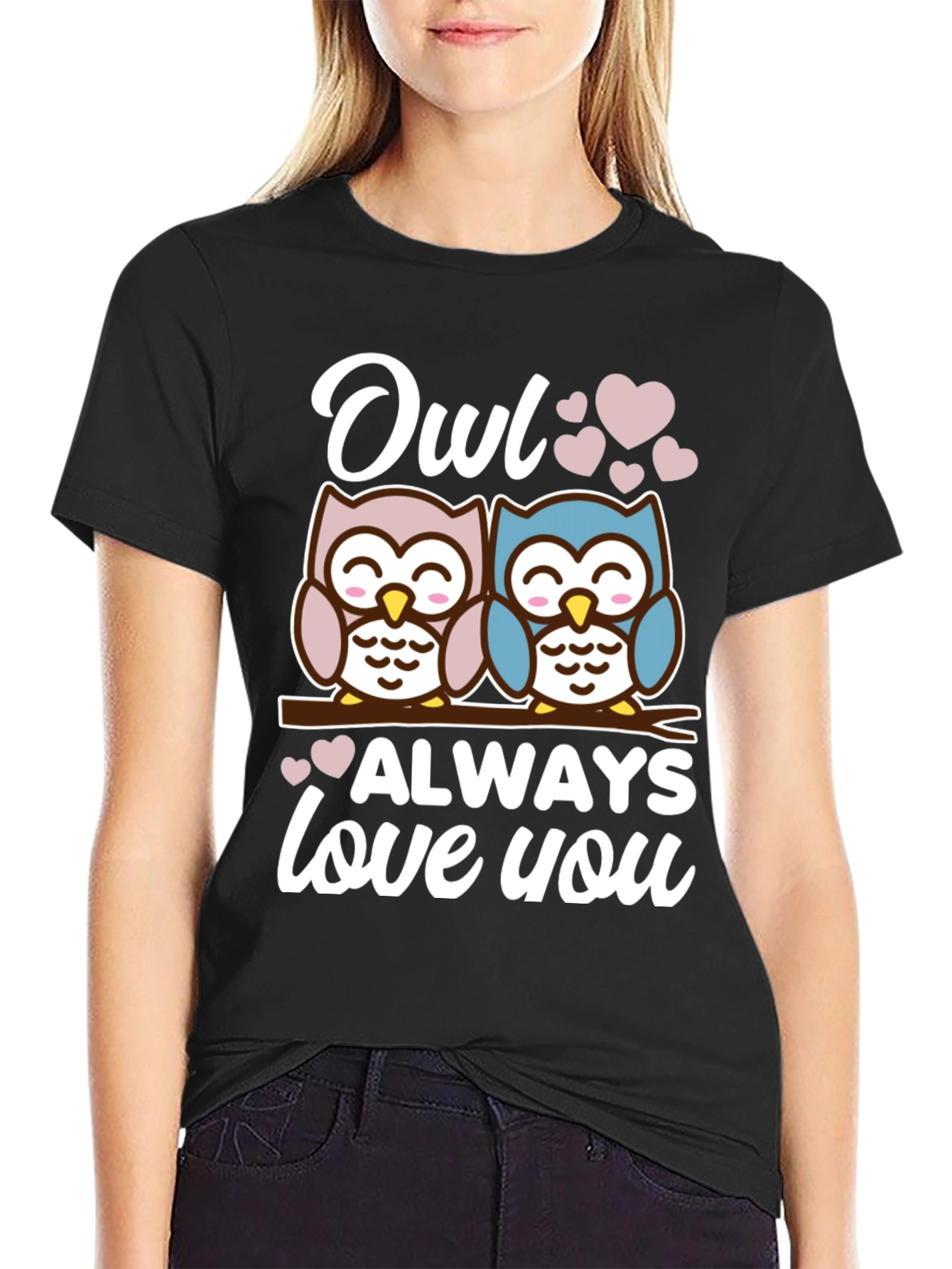 Camiseta Negra Owl Always Love You